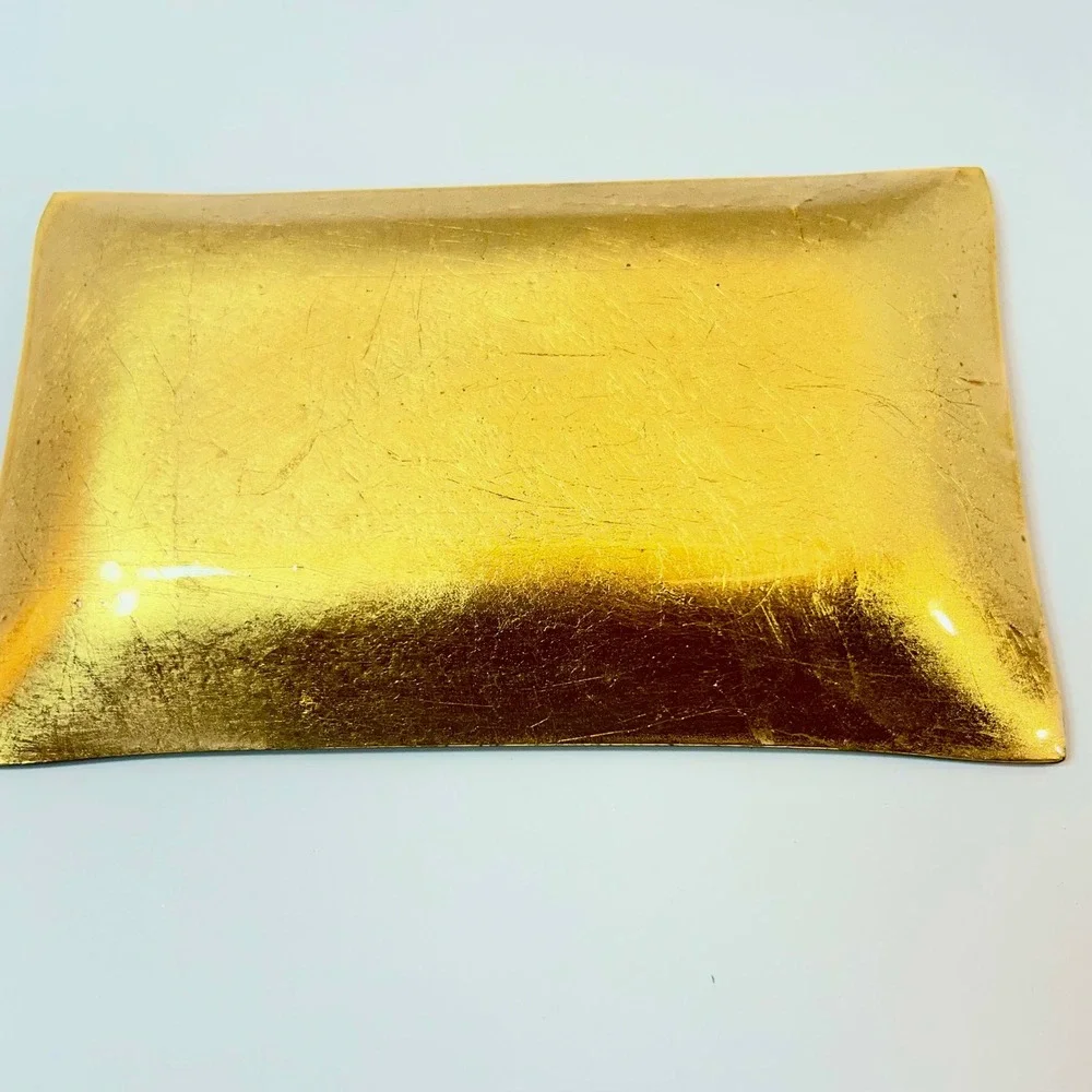 Christian Art Gifts Romans 12:2 Glass Trinket Tray Floral Gold Leaf GLT025 NEW